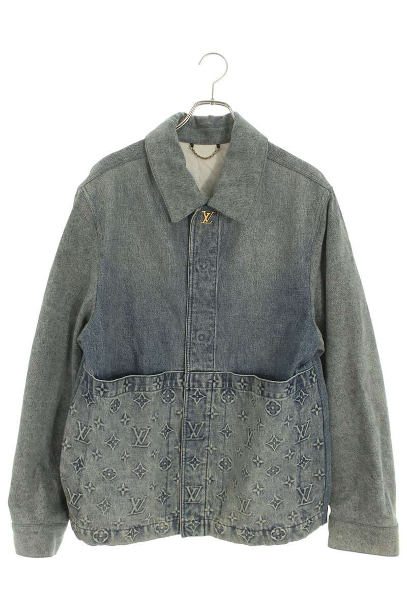 LOUISVUITTON Monogram Denim Jacket Indigo Size XL