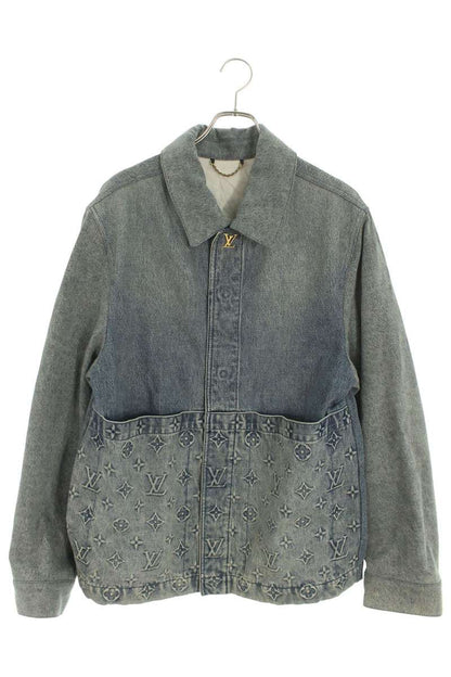 LOUISVUITTON Monogram Denim Jacket Indigo Size XL