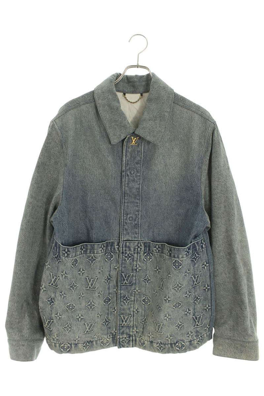 LOUISVUITTON Monogram Denim Jacket Indigo Size XL