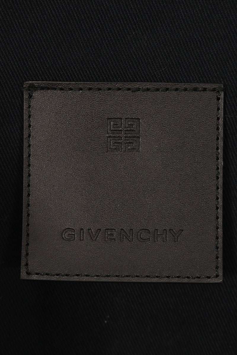 GIVENCHY Distressed Zip Denim Jacket Black Cotton Size L