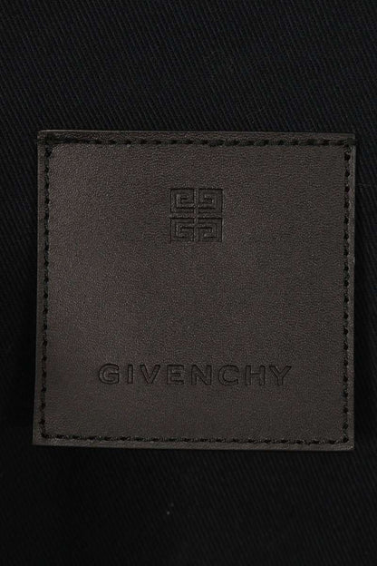 GIVENCHY Distressed Zip Denim Jacket Black Cotton Size L