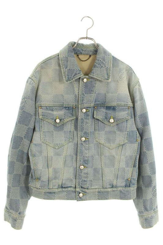 LOUISVUITTON Damier Classic Denim Jacket Indigo Size S