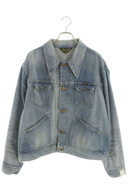Wrangler Washed Multi-Pocket Denim Jacket Indigo Size 36