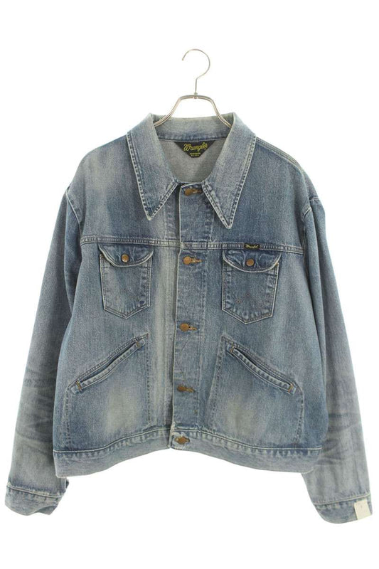 Wrangler Washed Multi-Pocket Denim Jacket Indigo Size 36