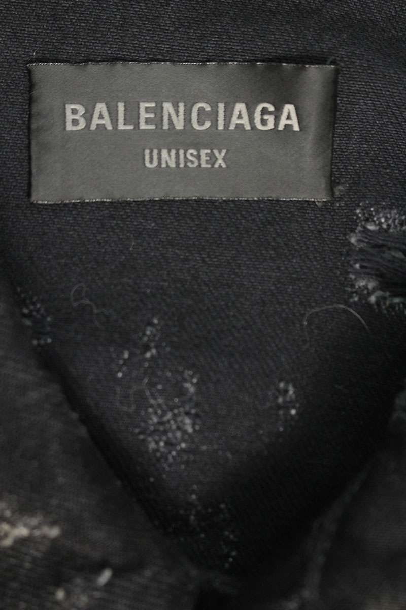 BALENCIAGA Super Destroy Oversized Denim Jacket Size XS