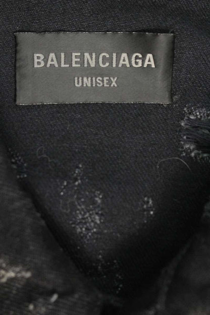 BALENCIAGA Super Destroy Oversized Denim Jacket Size XS