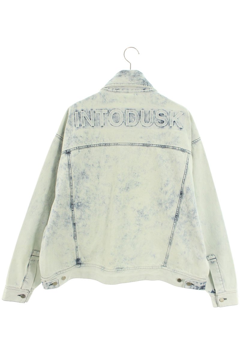 INTODUSK Bleached Oversized Denim Jacket Blue Size M