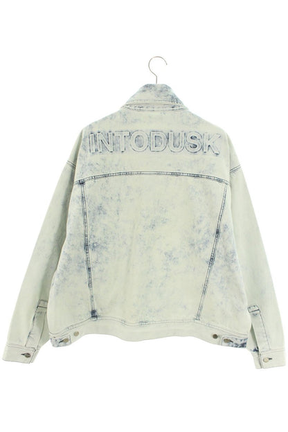 INTODUSK Bleached Oversized Denim Jacket Blue Size M