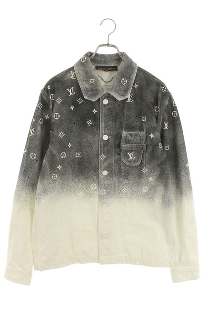 LOUISVUITTON Monogram Gradient Denim Jacket Black Size M