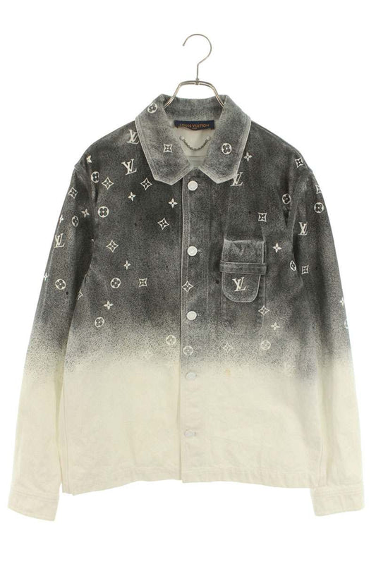 LOUISVUITTON Monogram Gradient Denim Jacket Black Size M