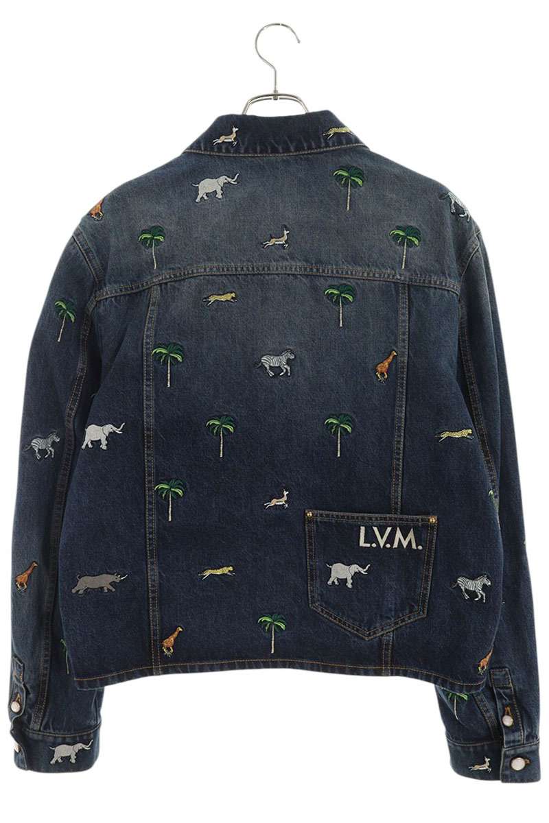 LOUISVUITTON 26SS Animal Embroidered Denim Jacket Size L