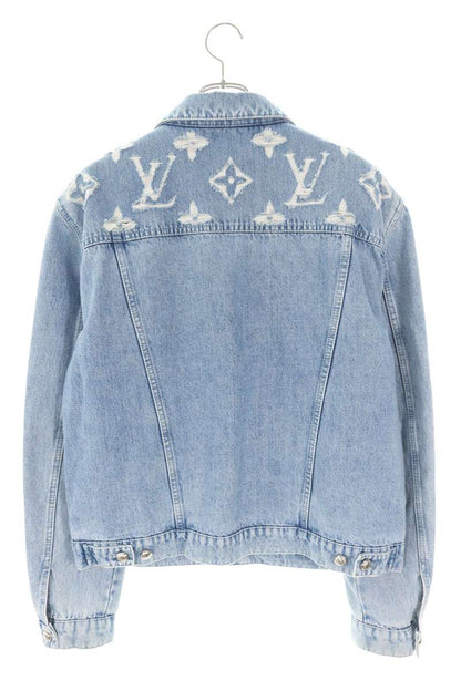 LOUISVUITTON 25SS Monogram Distressed Tracker Denim Size XL