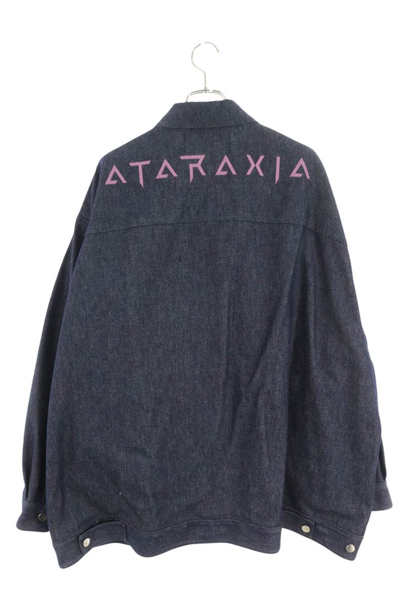 Raf Simons Logo Patchwork Oversized Denim Jacket Blue Size S