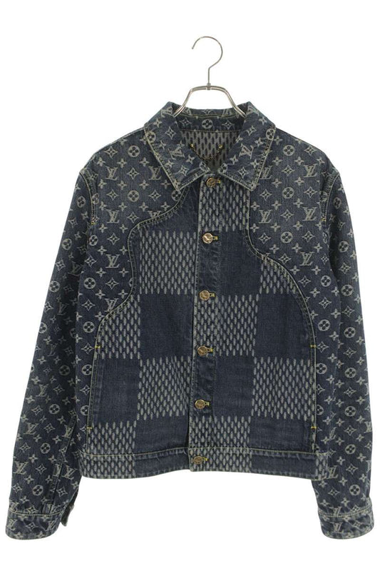 LOUISVUITTON 20AW Giant Damier Waves Monogram Denim Size S