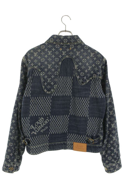 LOUISVUITTON 20AW Giant Damier Waves Monogram Denim Size S
