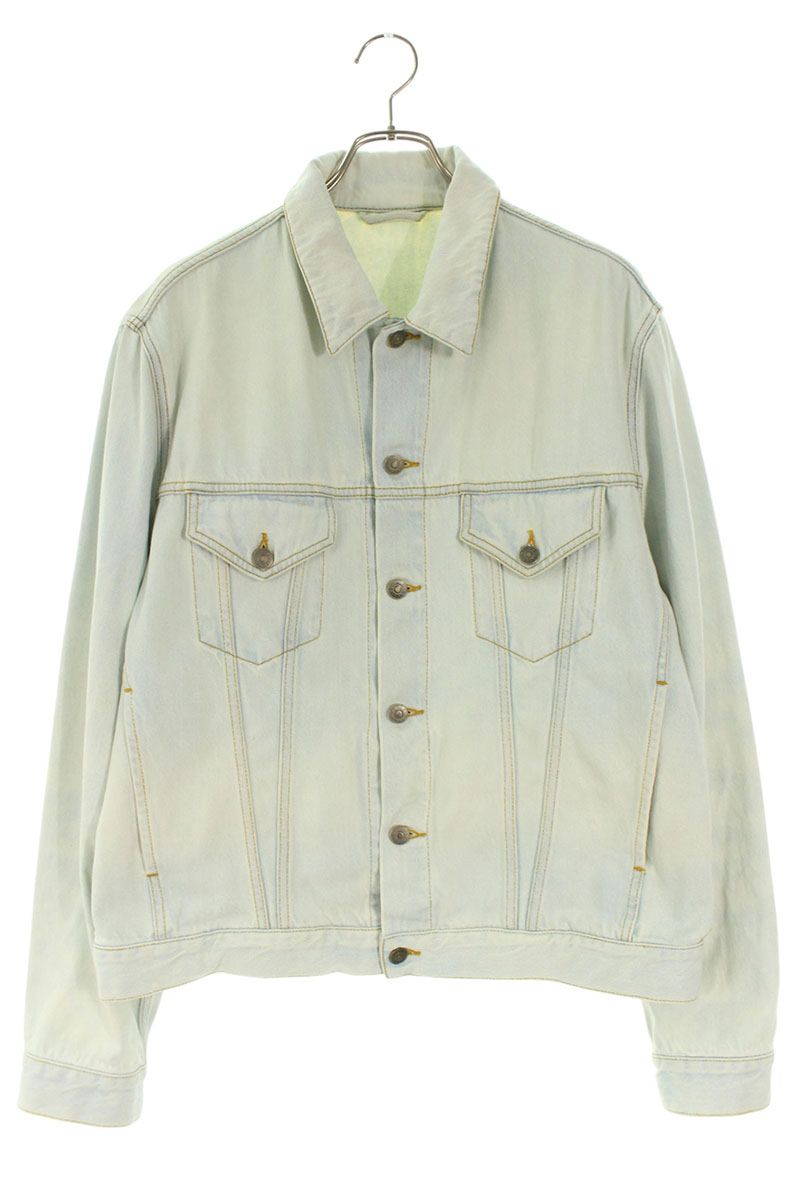 GUCCI Back Tiger Denim Jacket Light Blue Size L