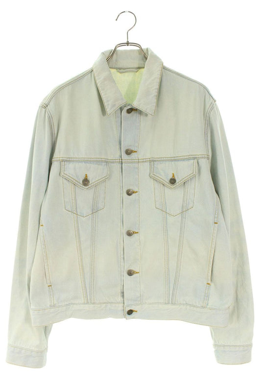 GUCCI Back Tiger Denim Jacket Light Blue Size L