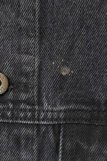 LOEWE Black Anagram Embroidered Denim Jacket Size S