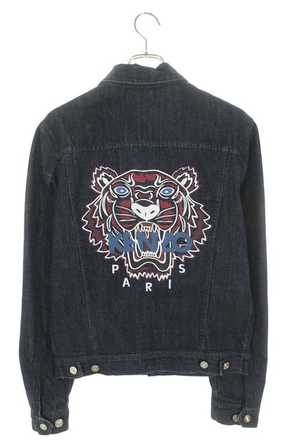 Kenzo Embroidered Denim Jacket Blue Size S