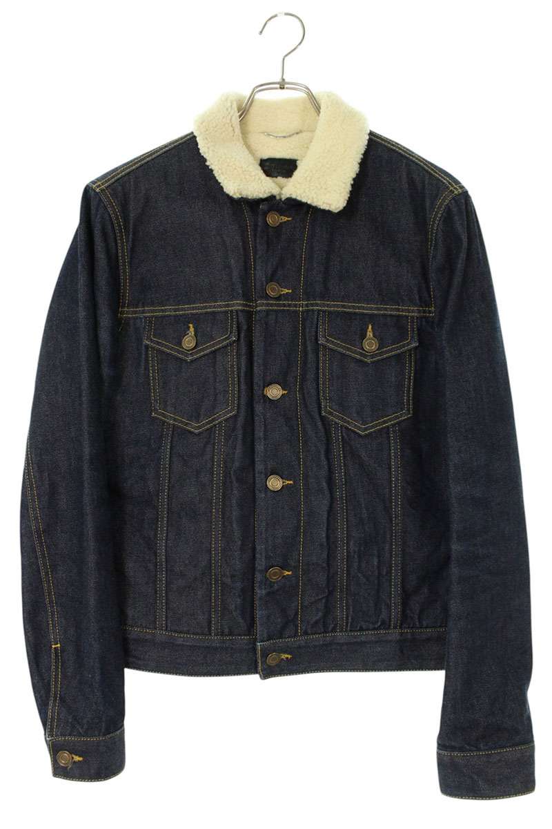 Saint Laurent Paris Denim Jacket Blue x White Size M