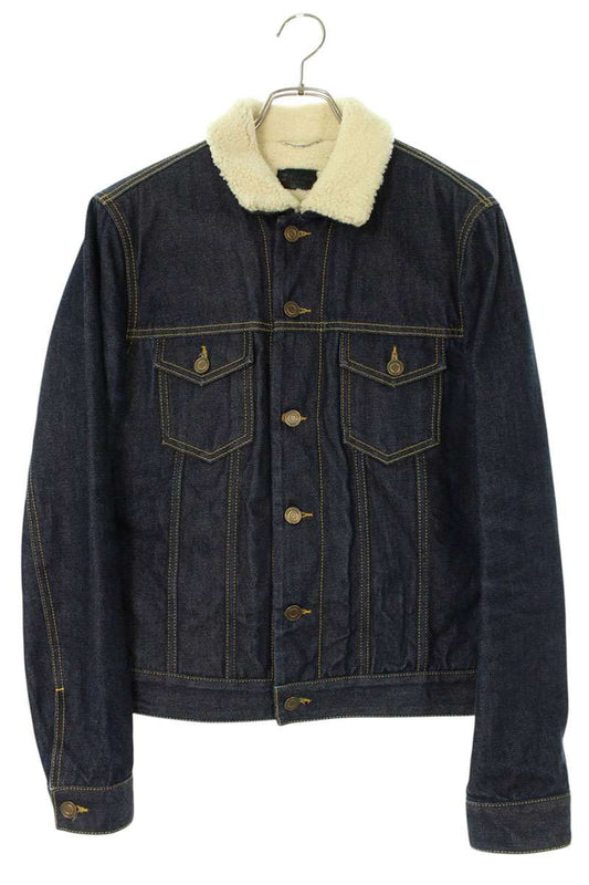 Saint Laurent Paris Denim Jacket Blue x White Size M