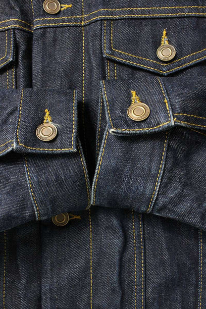 Saint Laurent Paris Denim Jacket Blue x White Size M