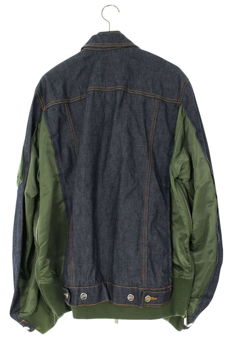 A.P.C. Sacai MA-1 Docking Denim Jacket Multi Size M