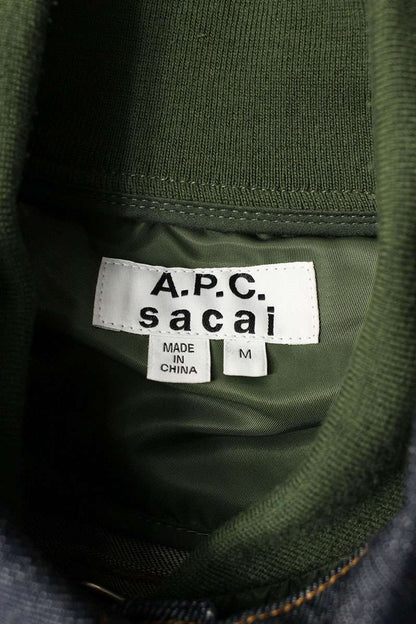 A.P.C. Sacai MA-1 Docking Denim Jacket Multi Size M
