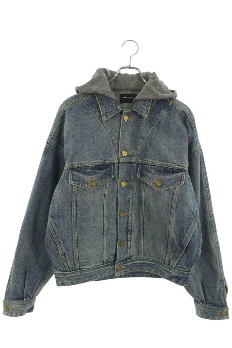 Fear of God JEANS COLLECTION Denim Sweatshirt Blue x Gray Size M