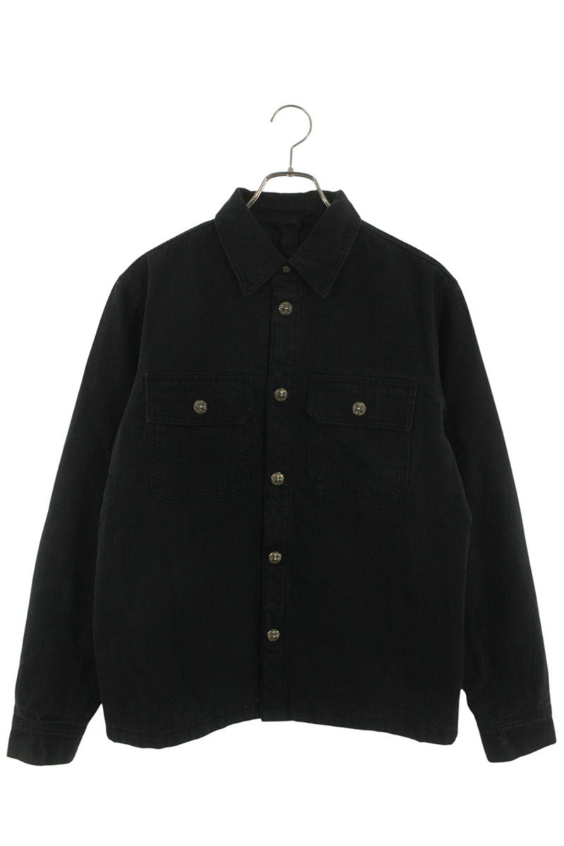 Chrome Hearts WORK DOG Cross Ball Button Quilted Size M
