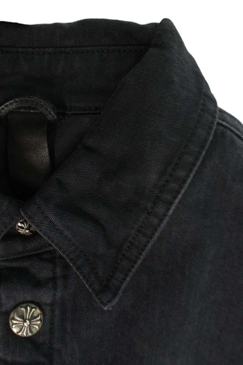 Chrome Hearts WORK DOG Cross Ball Button Quilted Size M
