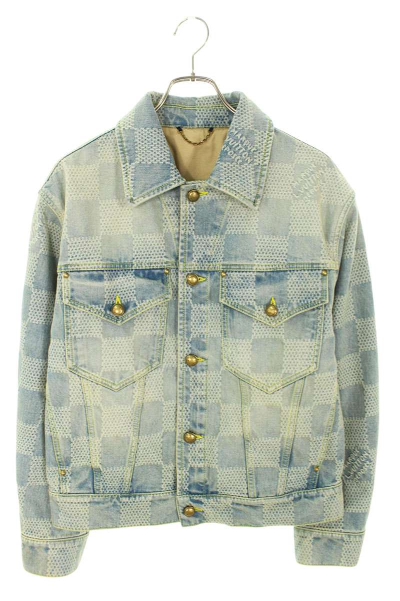 LOUISVUITTON 25SS Damier Denim Skate Jacket Light Size S