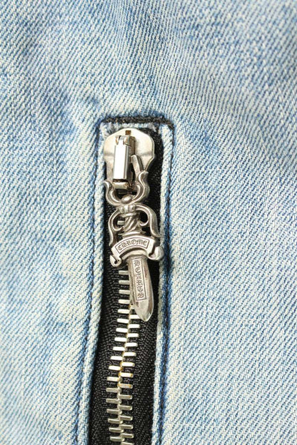 Chrome Hearts MOTORBREATH Dagger Zip Denim Jacket Size S