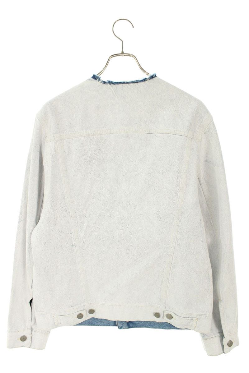 Maison Martin Margiela 21AW Painted Collarless Denim Size S