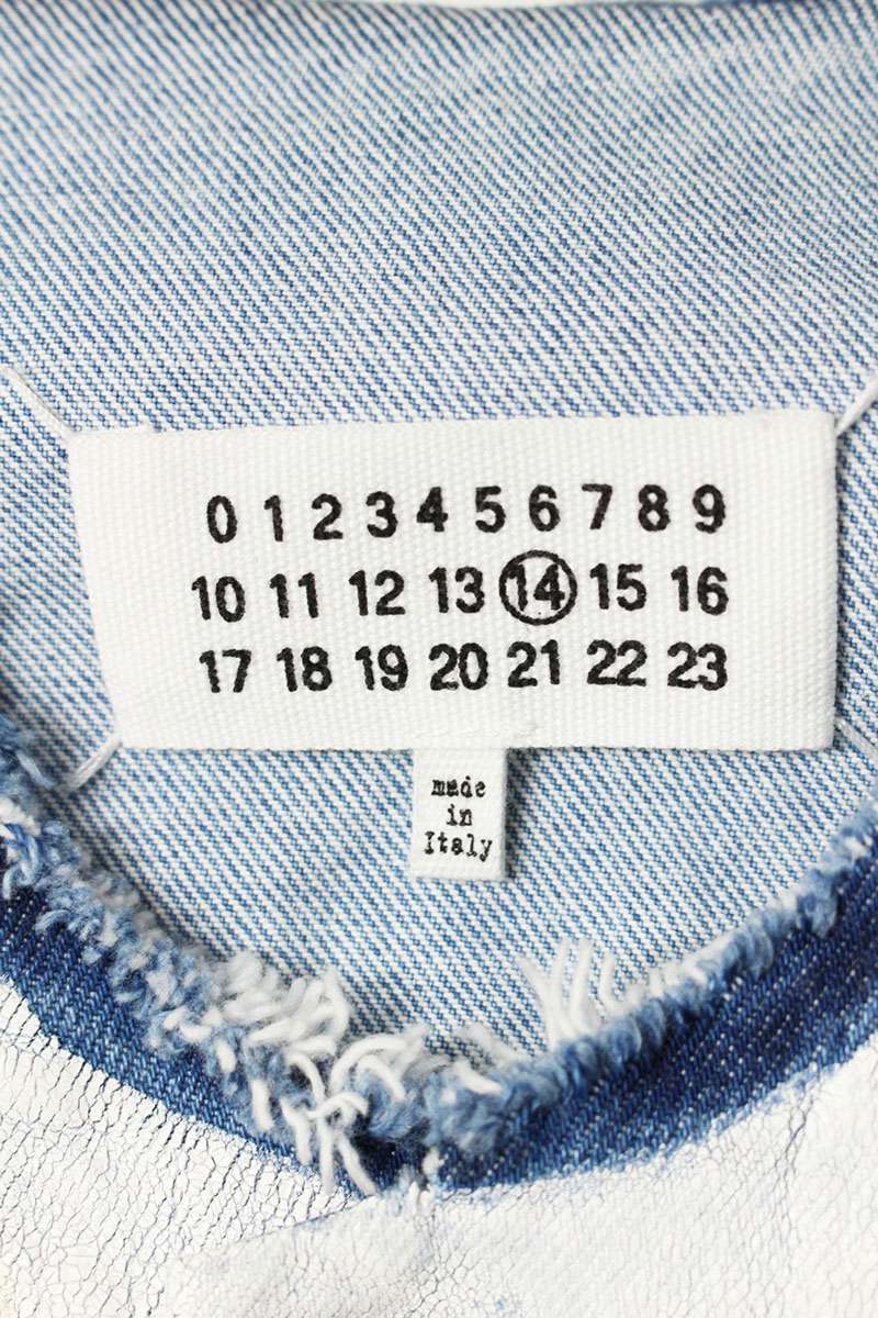 Maison Martin Margiela 21AW Painted Collarless Denim Size S