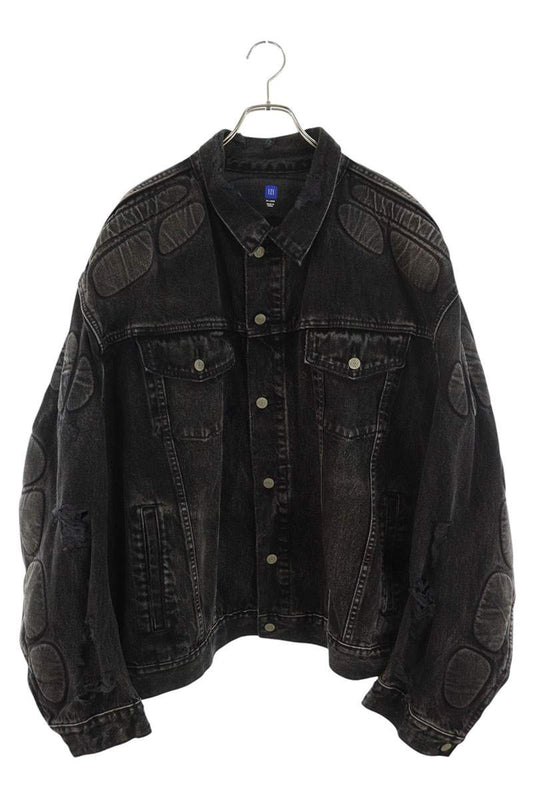 GAP YEEZY x Balenciaga Padded Denim Jacket Black Size XXL