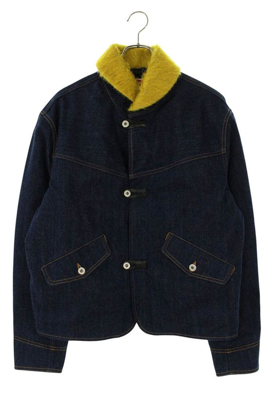 Kenzo Denim Jacket Blue x Yellow Size S