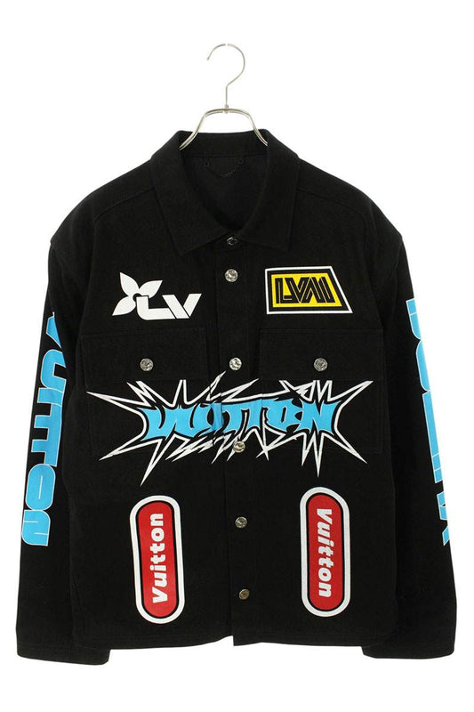 LOUISVUITTON 23AW Racing Urban Denim Jacket Black Size XXL