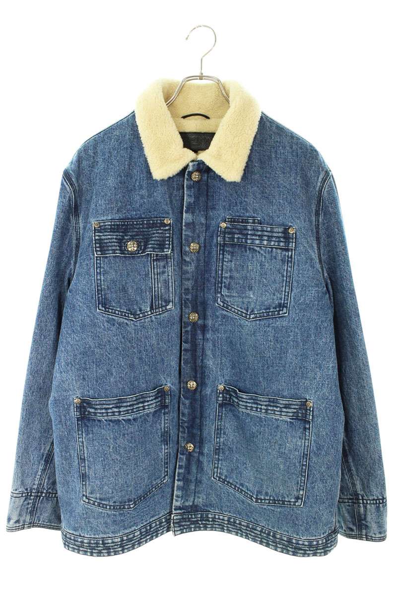 Chrome Hearts SOAP ON A ROPE Boa Lined Denim Jacket Size L