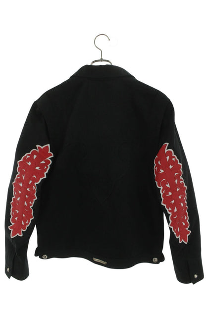 Chrome Hearts CLASSIC JEAN Floral Patch Denim Jacket Size L