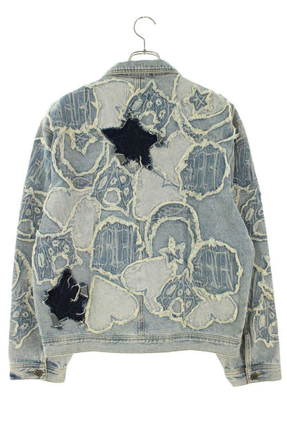 Menace ICONOGRAPHY DENIM PATCH WORK JACKET Blue Size L