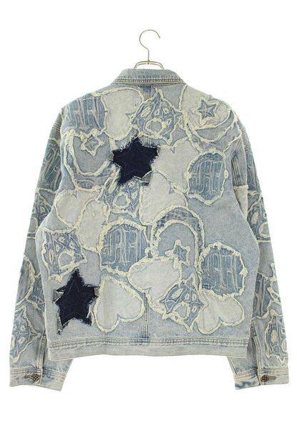 Menace ICONOGRAPHY DENIM PATCH WORK JACKET Blue Size XL