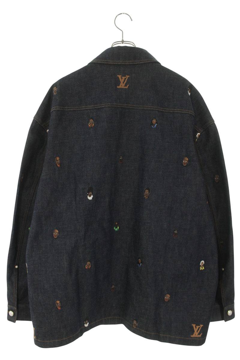 LOUISVUITTON 24SS Embroidered Oversize Denim Jacket Size XXL