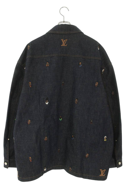 LOUISVUITTON 24SS Embroidered Oversize Denim Jacket Size XXL