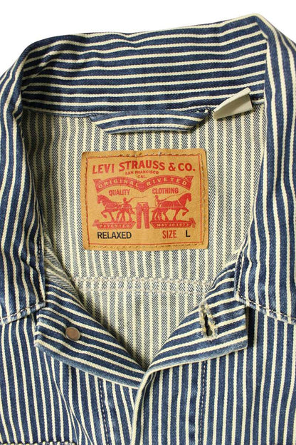 LEVI'S WORKWEAR SUNRISE Hickory Stripe Denim Size L
