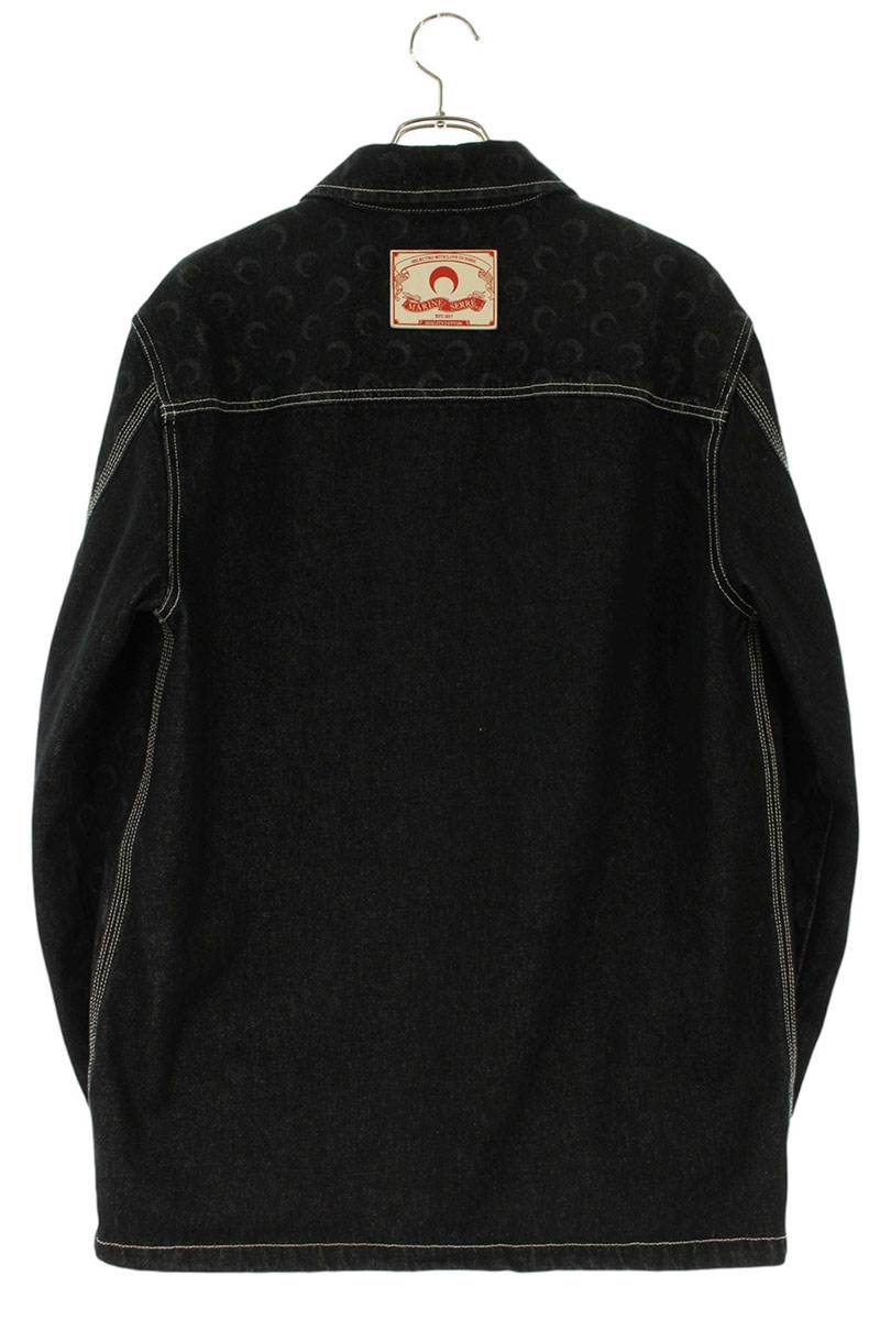 Marine Serre Moon Laser Etched Denim Jacket Black Size M