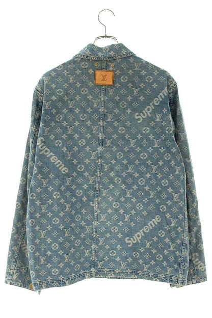 SUPREME LOUISVUITTON 17AW LV Jacquard Denim Chore Size S