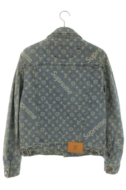SUPREME LOUISVUITTON 17AW LV Jacquard Denim Trucker Size S