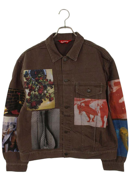Supreme 22SS Daido Moriyama Denim Trucker Jacket Brown Size L
