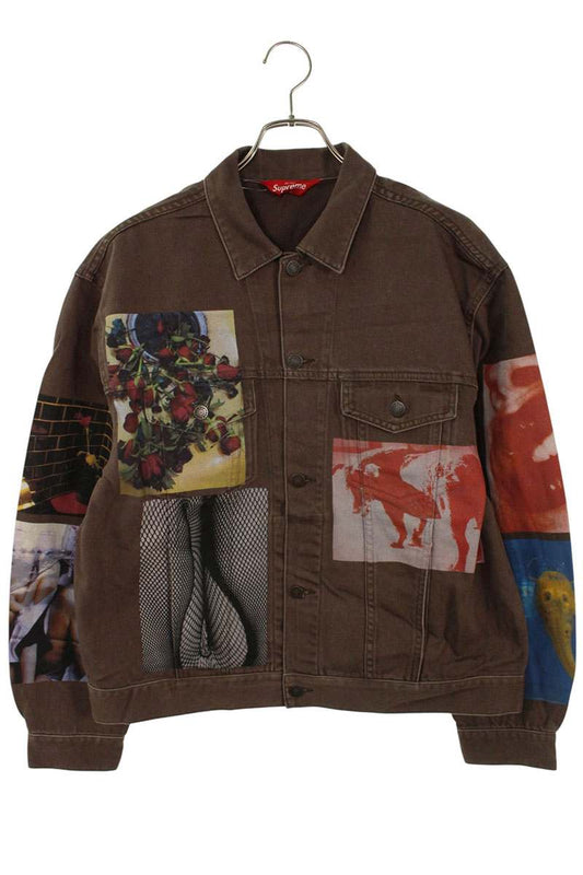Supreme 22SS Daido Moriyama Denim Trucker Jacket Brown Size L